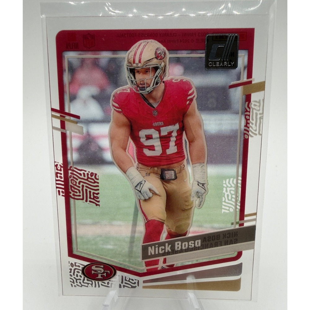 2023 Panini Clearly Donruss Nick Bosa #44 San Francisco 49ers Football‎ Card